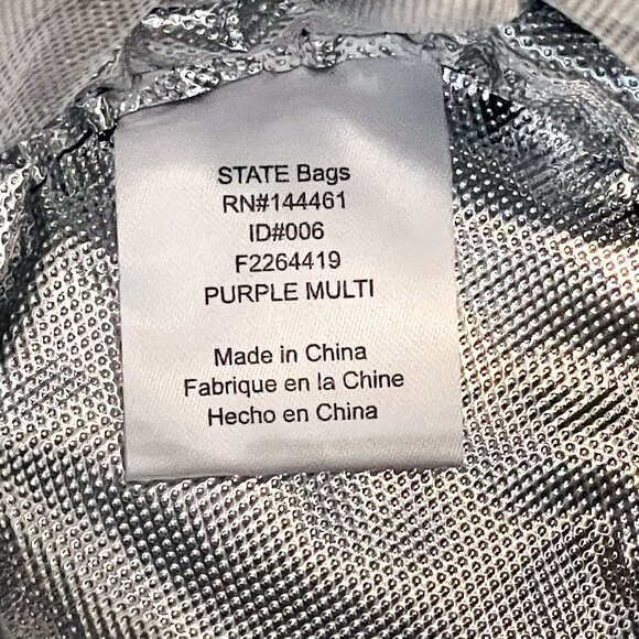 STATE Bags Water Bottle Sling — Purple Pink Blue Adjustable Crossbody NWOT - Picture 3 of 7